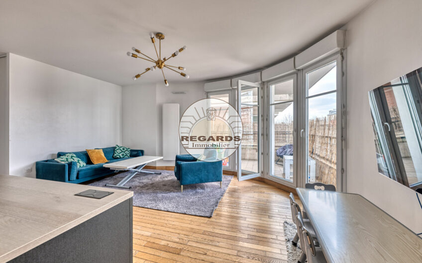 3P de 61m² + terrasse de 9m² avec parking et cave dans un immeuble récent de 2007