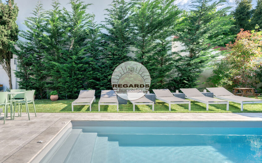 MAISON D’EXCEPTION AVEC PISCINE, CHARME DE L’ANCIEN ET PRESTATIONS HAUT DE GAMME