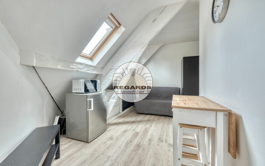 Studio de 16m² au sol au dernier étage d’un bel immeuble ancien